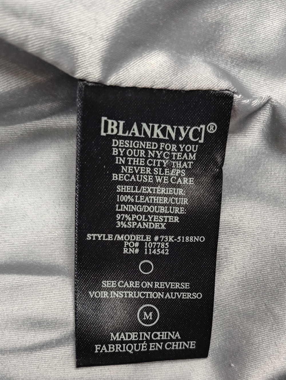 BlankNYC Gray Next Level Leather Suede Moto Biker Jacket Size Medium - Picture 11 of 15
